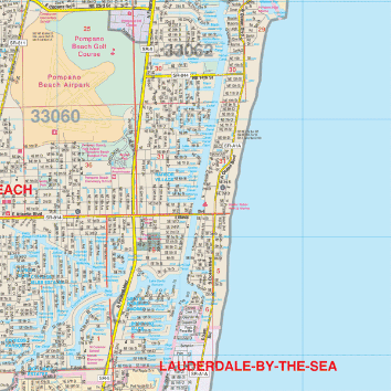 Broward County Street Map Fort Lauderdale & Broward Counties, Florida Wall Map * 2012